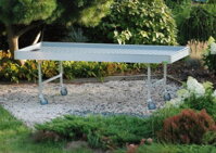 Mobilný záhradnícky zalievací stôl