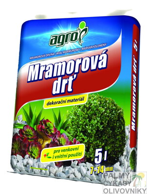 Agro mramorová drť 7-14mm 5L
