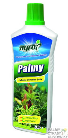 Agro kvapalné hnojivo na palmy a zelené rastliny.