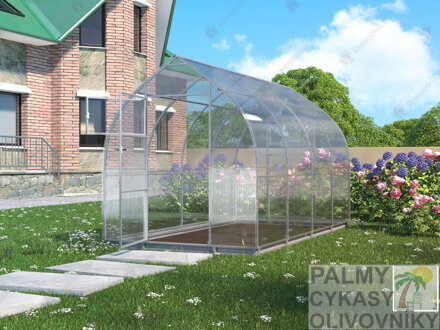 Skleník DROP 2 rozmer 4x2m v záhrade