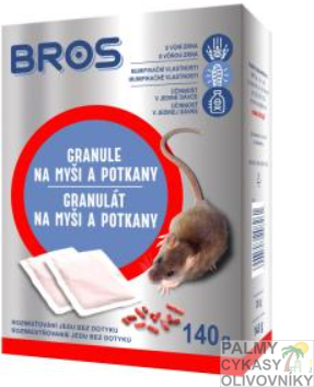 Bros - granulát proti hlodavcom 140g