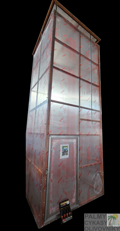 Zimný kryt pre palmy, cykasy a olivovníky z makrolonu 200x200x500cm výška